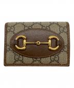 GUCCIグッチ）の古着「GGスプリームホースビットウォレット/621887」｜ブラウン