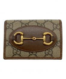 GUCCI（グッチ）の古着「GGスプリームホースビットウォレット/621887」｜ブラウン