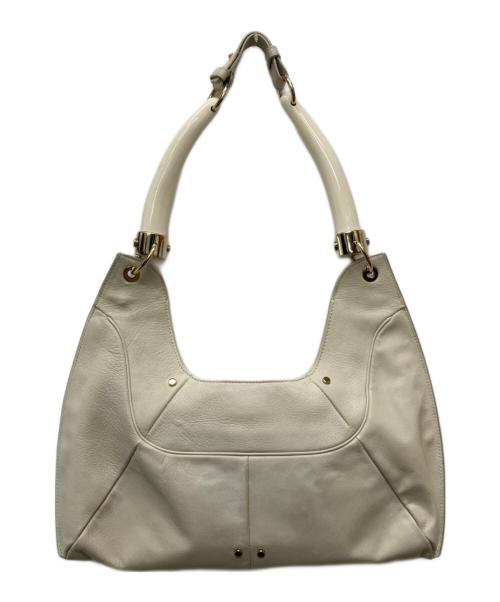Yves Saint Laurent Rive Gauche（イヴ・サンローラン リヴ・ゴーシュ）Yves Saint Laurent Rive Gauche (イヴ・サンローラン リヴ・ゴーシュ) モンバサレザーバッグ/129026 ホワイトの古着・服飾アイテム