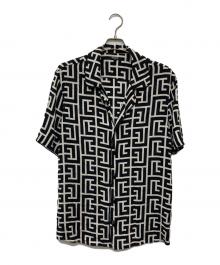 BALMAIN（バルマン）の古着「Macro Monogram Pyjama Shirt/HN011VD01」｜ブラック