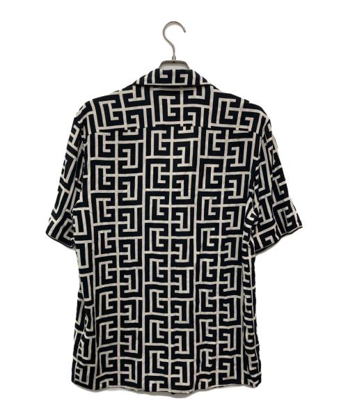 BALMAIN（バルマン）BALMAIN (バルマン) Macro Monogram Pyjama Shirt/HN011VD01 ブラック サイズ:39の古着・服飾アイテム