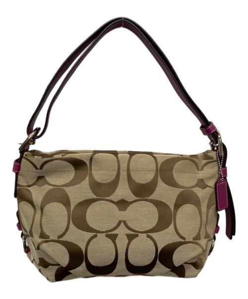 COACH（コーチ）COACH (コーチ) シグネチャーワンショルダーバッグ/F15068 ベージュの古着・服飾アイテム