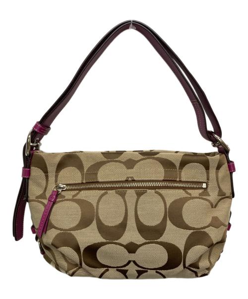 COACH（コーチ）COACH (コーチ) シグネチャーワンショルダーバッグ/F15068 ベージュの古着・服飾アイテム