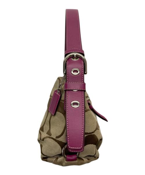 COACH（コーチ）COACH (コーチ) シグネチャーワンショルダーバッグ/F15068 ベージュの古着・服飾アイテム