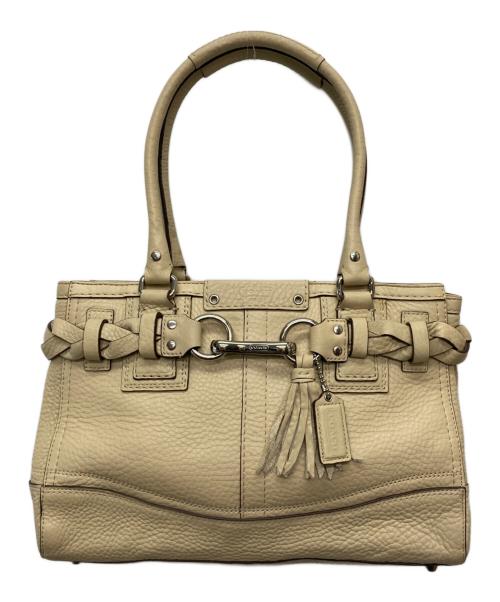 COACH（コーチ）COACH (コーチ) Hamptons Carryall/ハンドバッグ/F13084 ベージュの古着・服飾アイテム