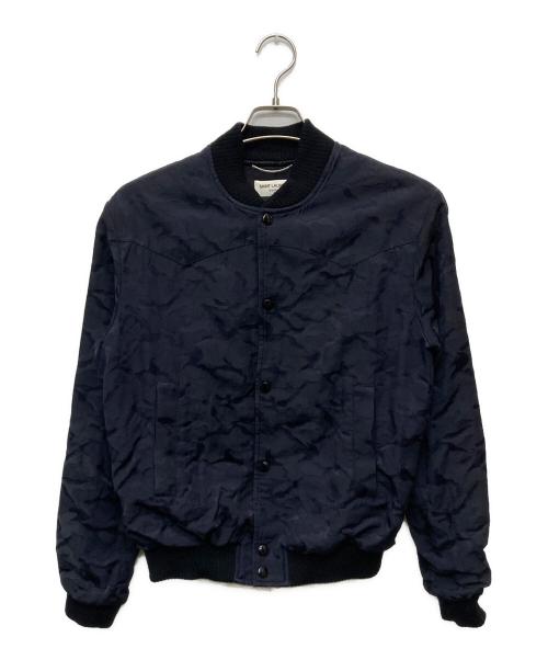Saint Laurent Paris（サンローランパリ）Saint Laurent Paris (サンローランパリ) カモフラボンバージャケット/458626 Y008P ネイビー サイズ:46の古着・服飾アイテム