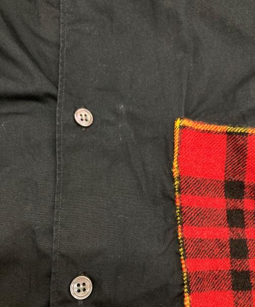 COMME des GARCONS SHIRT（コムデギャルソンシャツ）COMME des GARCONS SHIRT (コムデギャルソンシャツ) パッチポケットシャツ ブラック サイズ:ＸＳの古着・服飾アイテム