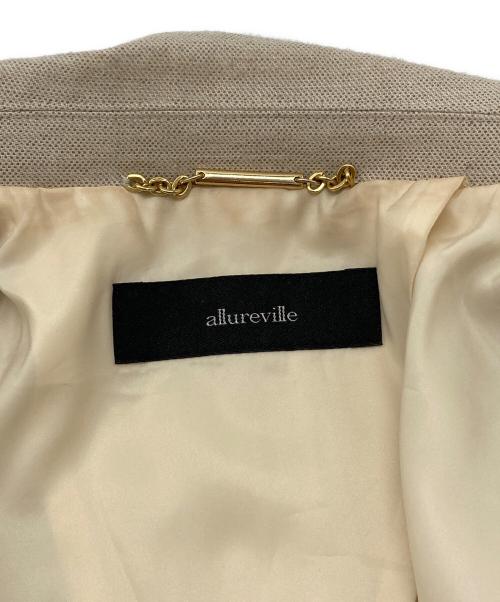 allureville（アルアバイル）allureville (アルアバイル) シャークスキンダブルブレストジャケット/202510-10-150-11-010 ベージュ サイズ:1の古着・服飾アイテム