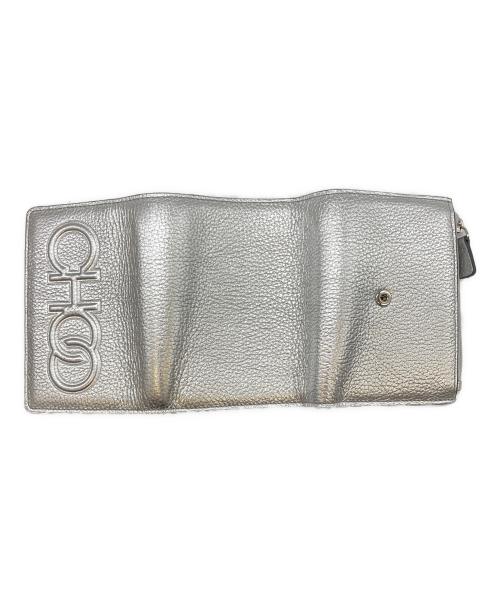 JIMMY CHOO（ジミーチュウ）JIMMY CHOO (ジミーチュウ) 3つ折り財布 シルバーの古着・服飾アイテム
