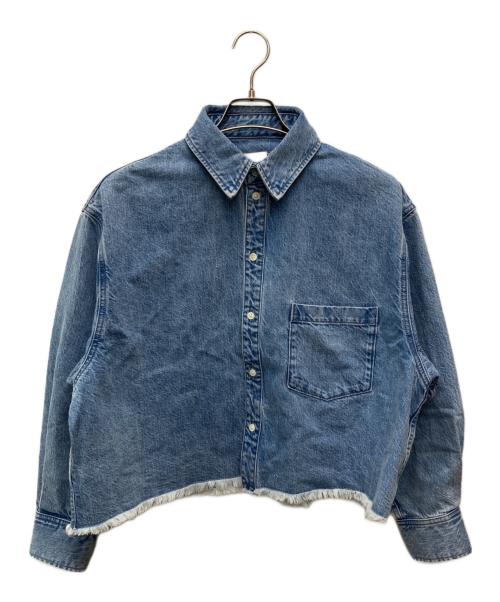 upper hights（アッパーハイツ）upper hights (アッパーハイツ) クロップドデニムシャツ スカイブルーの古着・服飾アイテム