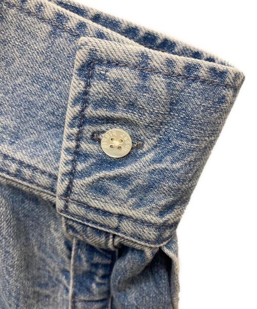 upper hights（アッパーハイツ）upper hights (アッパーハイツ) クロップドデニムシャツ スカイブルーの古着・服飾アイテム