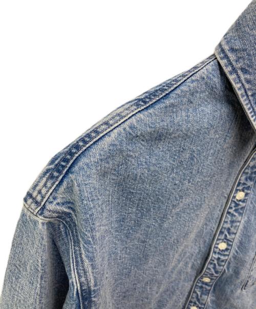 upper hights（アッパーハイツ）upper hights (アッパーハイツ) クロップドデニムシャツ スカイブルーの古着・服飾アイテム