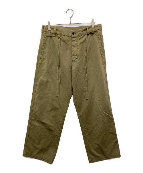 DRIES VAN NOTEN（ドリスヴァンノッテン）DRIES VAN NOTEN (ドリスヴァンノッテン) コットンワイドパンツ ベージュ サイズ:48の古着・服飾アイテム