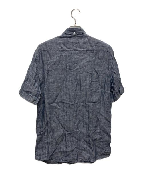 BRUNELLO CUCINELLI（ブルネロクチネリ）BRUNELLO CUCINELLI (ブルネロクチネリ) ヘリンボーンリネンS/Sシャツ/221 60C003 グレー サイズ:30の古着・服飾アイテム