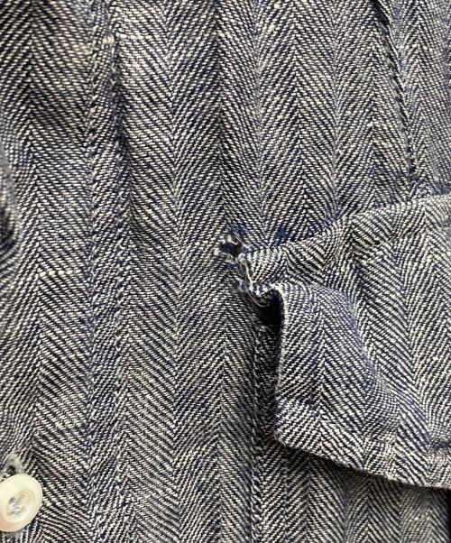 BRUNELLO CUCINELLI（ブルネロクチネリ）BRUNELLO CUCINELLI (ブルネロクチネリ) ヘリンボーンリネンS/Sシャツ/221 60C003 グレー サイズ:30の古着・服飾アイテム