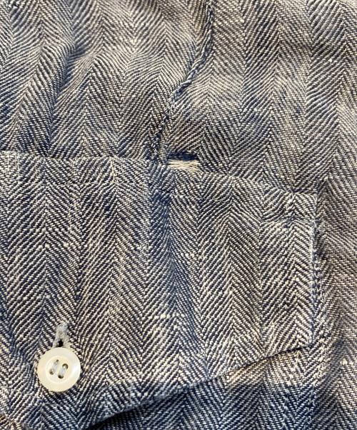 BRUNELLO CUCINELLI（ブルネロクチネリ）BRUNELLO CUCINELLI (ブルネロクチネリ) ヘリンボーンリネンS/Sシャツ/221 60C003 グレー サイズ:30の古着・服飾アイテム