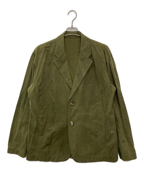 ISSEY MIYAKE MEN（イッセイミヤケメン）ISSEY MIYAKE MEN (イッセイミヤケメン) ドレープイージージャケット グリーン サイズ:3の古着・服飾アイテム