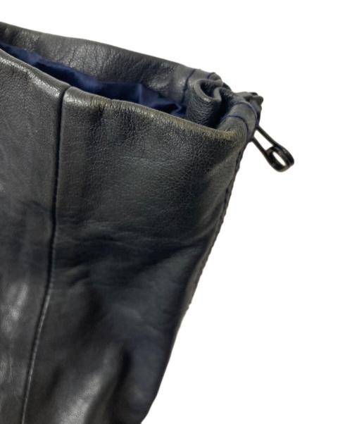 3.1 phillip lim（スリーワンフィリップリム）3.1 phillip lim (スリーワンフィリップリム) フリルレザーライダースジャケット ブラック サイズ:2の古着・服飾アイテム
