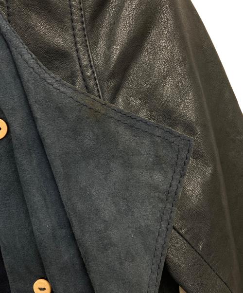 3.1 phillip lim（スリーワンフィリップリム）3.1 phillip lim (スリーワンフィリップリム) フリルレザーライダースジャケット ブラック サイズ:2の古着・服飾アイテム