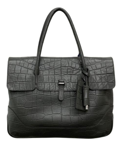 PELLE MORBIDA（ペッレモルビダ）PELLE MORBIDA (ペッレモルビダ) フラップトートバッグ/PMO-MB055AELE グレーの古着・服飾アイテム