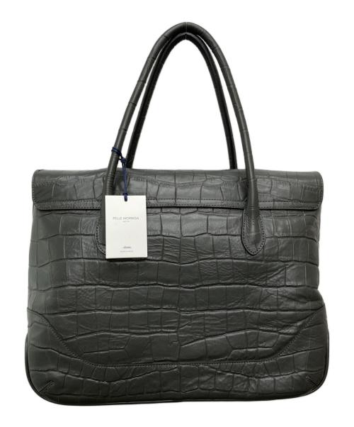 PELLE MORBIDA（ペッレモルビダ）PELLE MORBIDA (ペッレモルビダ) フラップトートバッグ/PMO-MB055AELE グレーの古着・服飾アイテム