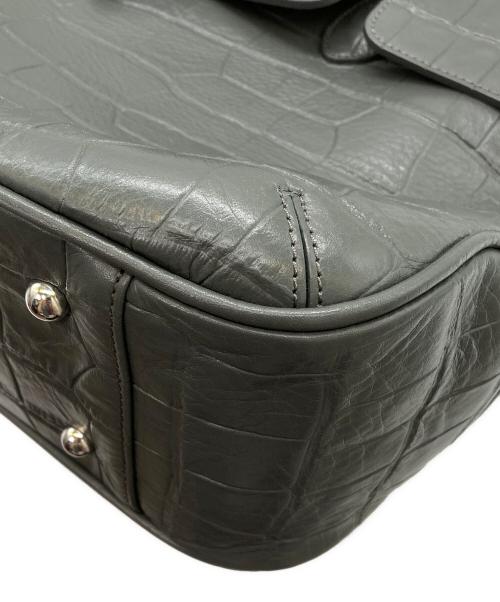 PELLE MORBIDA（ペッレモルビダ）PELLE MORBIDA (ペッレモルビダ) フラップトートバッグ/PMO-MB055AELE グレーの古着・服飾アイテム