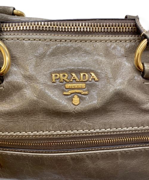 PRADA（プラダ）PRADA (プラダ) 2WAYレザーショルダーバッグ/BL0727 ベージュの古着・服飾アイテム