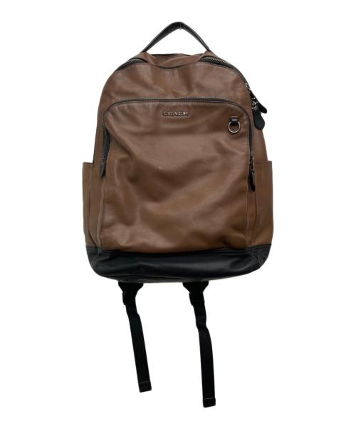 COACH（コーチ）COACH (コーチ) レザーリュック ブラウンの古着・服飾アイテム