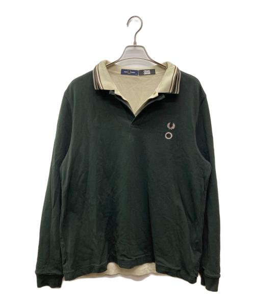 FRED PERRY（フレッドペリー）FRED PERRY (フレッドペリー) CRAIG GREEN (クレイグ グリーン) リバーシブルポロシャツ/SM8154 グリーン×ベージュ サイズ:ＸＬＺの古着・服飾アイテム