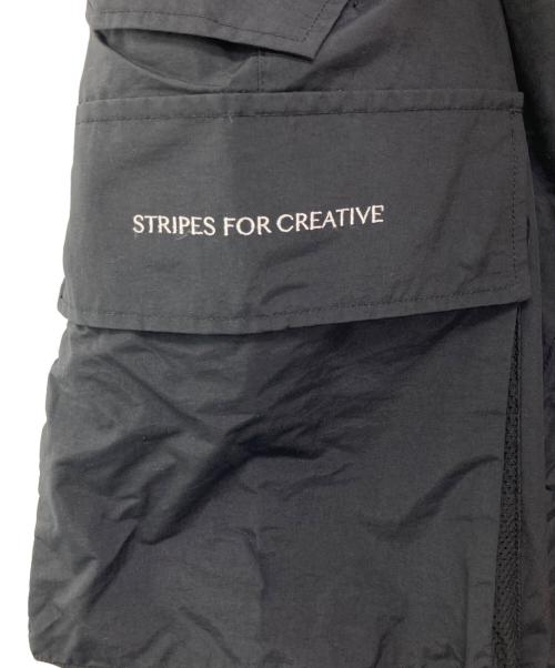 Stripes For Creative（ストライプ フォー クリエイティブ）Stripes For Creative (ストライプ フォー クリエイティブ) ナイロンハーフパンツ ブラック サイズ:Lの古着・服飾アイテム