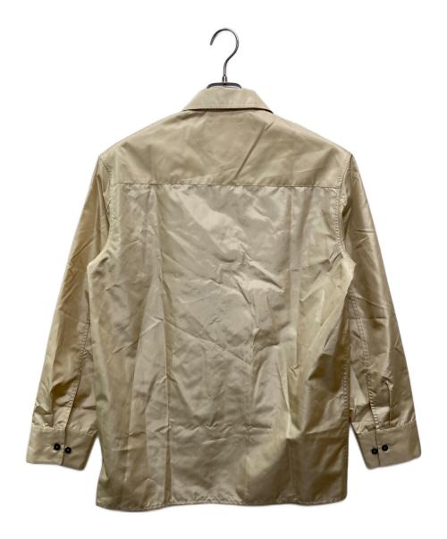 JIL SANDER（ジルサンダー）JIL SANDER (ジルサンダー) レザーパッチロングシャツ ベージュ サイズ:38の古着・服飾アイテム