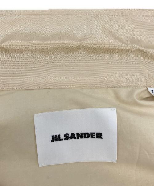 JIL SANDER（ジルサンダー）JIL SANDER (ジルサンダー) レザーパッチロングシャツ ベージュ サイズ:38の古着・服飾アイテム