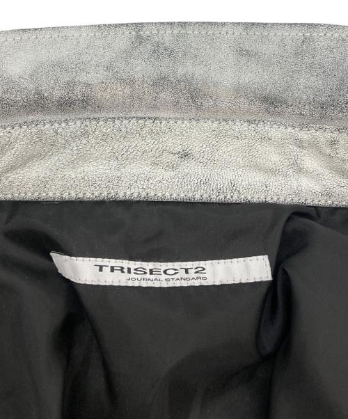JOURNAL STANDARD TRISECT（ジャーナルスタンダード トライセクト）JOURNAL STANDARD TRISECT (ジャーナルスタンダード トライセクト) ゴートレザー クラックワークシャツ ブラック サイズ:Mの古着・服飾アイテム