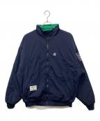 BILLIONAIRE BOYS CLUBビリオネアボーイズクラブ）の古着「EMBROIDERED LOGO FLEECE JACKET」｜ネイビー