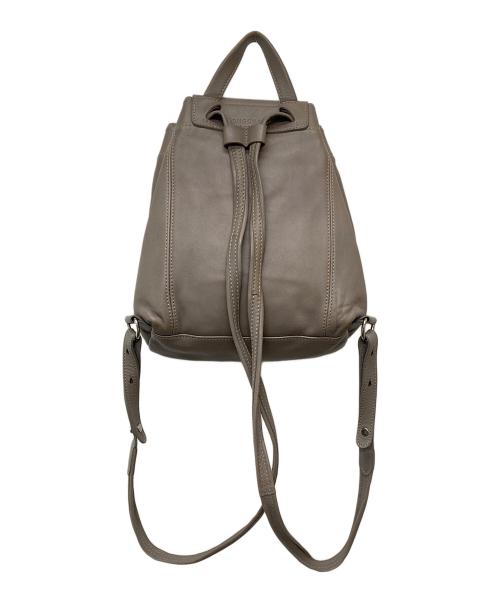 LONGCHAMP（ロンシャン）LONGCHAMP (ロンシャン) ル・プリアージュ キュイールレザーリュック ベージュの古着・服飾アイテム