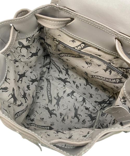 LONGCHAMP（ロンシャン）LONGCHAMP (ロンシャン) ル・プリアージュ キュイールレザーリュック ベージュの古着・服飾アイテム