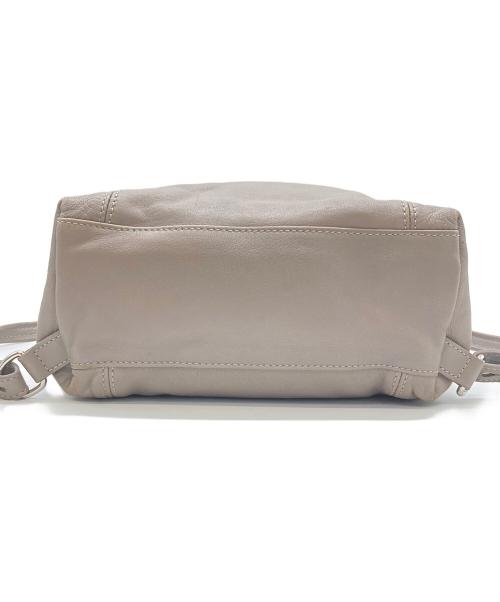 LONGCHAMP（ロンシャン）LONGCHAMP (ロンシャン) ル・プリアージュ キュイールレザーリュック ベージュの古着・服飾アイテム