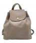 LONGCHAMP（ロンシャン）の古着「ル・プリアージュ キュイールレザーリュック」｜ベージュ