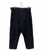 COMME des GARCONS HOMME PLUSコムデギャルソンオムプリュス）の古着「ポリエステル縮絨バギースラックス」｜ネイビー