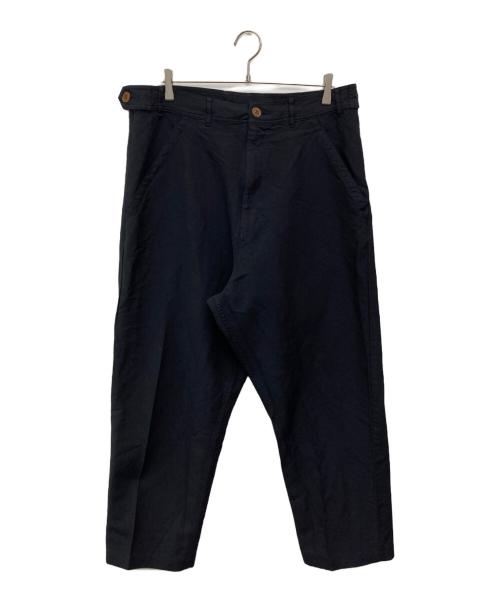COMME des GARCONS HOMME PLUS（コムデギャルソンオムプリュス）COMME des GARCONS HOMME PLUS (コムデギャルソンオムプリュス) ポリエステル縮絨バギースラックス ネイビー サイズ:Ｍの古着・服飾アイテム