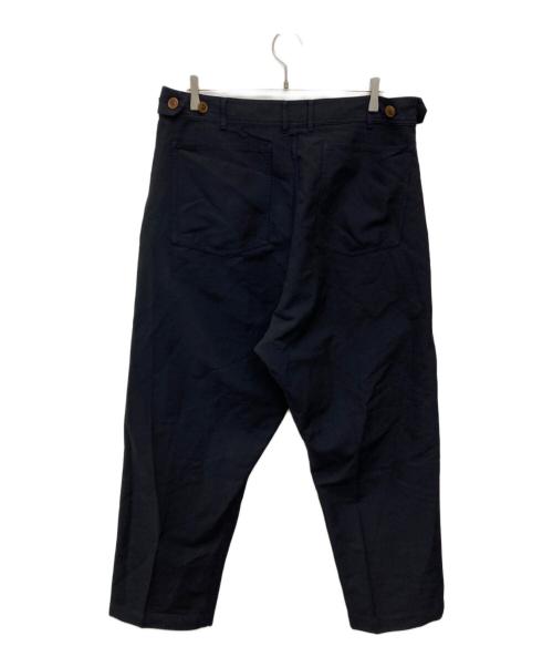COMME des GARCONS HOMME PLUS（コムデギャルソンオムプリュス）COMME des GARCONS HOMME PLUS (コムデギャルソンオムプリュス) ポリエステル縮絨バギースラックス ネイビー サイズ:Ｍの古着・服飾アイテム