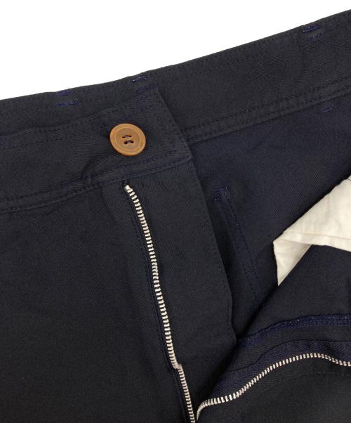 COMME des GARCONS HOMME PLUS（コムデギャルソンオムプリュス）COMME des GARCONS HOMME PLUS (コムデギャルソンオムプリュス) ポリエステル縮絨バギースラックス ネイビー サイズ:Ｍの古着・服飾アイテム