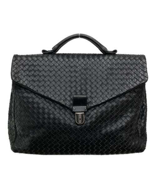BOTTEGA VENETA（ボッテガベネタ）BOTTEGA VENETA (ボッテガベネタ) イントレチャートレザーブリーフケース/13095 V4651 1000 ブラックの古着・服飾アイテム