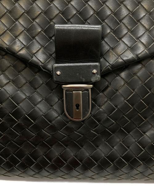 BOTTEGA VENETA（ボッテガベネタ）BOTTEGA VENETA (ボッテガベネタ) イントレチャートレザーブリーフケース/13095 V4651 1000 ブラックの古着・服飾アイテム