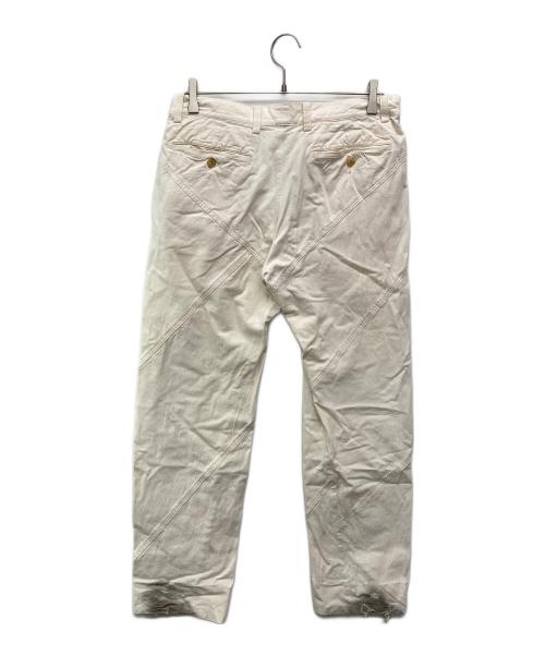 ISSEY MIYAKE MEN（イッセイミヤケメン）ISSEY MIYAKE MEN (イッセイミヤケメン) ツイストコットンドリルパンツ アイボリー サイズ:Ｍの古着・服飾アイテム