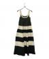 OMMO (オーエムエムオー) BODER KNIT SQUARE TANK OP/882620304201 ブラック×オリーブ サイズ:38：12000円