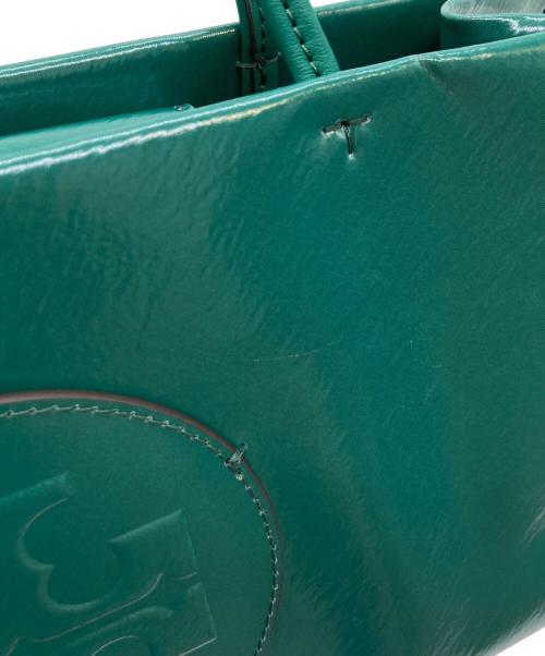 TORY BURCH（トリーバーチ）TORY BURCH (トリーバーチ) ella east west tote グリーンの古着・服飾アイテム