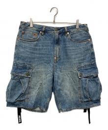 EVISU（エヴィス）の古着「Seagull Print Relax Fit Denim Shorts」｜インディゴ