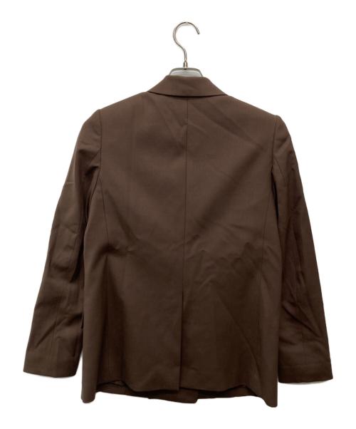 theory luxe（セオリーリュクス）theory luxe (セオリーリュクス) SUAVE SAXONY HANSEN JACKET ブラウン サイズ:36の古着・服飾アイテム