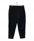 Yohji Yamamoto pour hommeヨウジヤマモト プールオム）の古着「WOOL GABARDINE 2TUCKS PANTS」｜ブラック